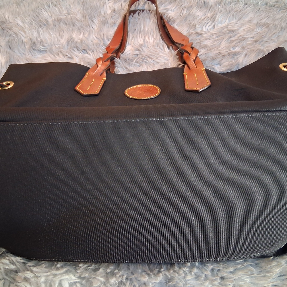 Dooney & Bourke Black and Brown Shoulder Bag